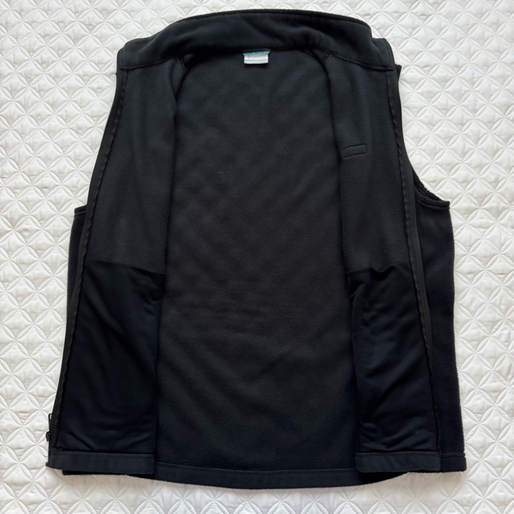 Columbia Men's Steens Mountain Fleece Vest With Zipper Pockets Black Size L - Picture 3 of 11